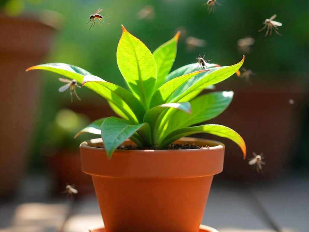 mosquitos en plantas
